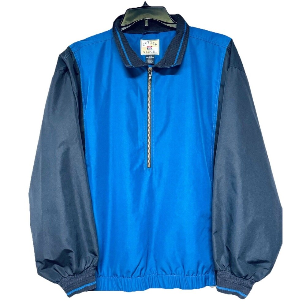 Vintage Cutter & Buck Men's Large 1/4 Zip Windbreaker Clima Guard Hong Kong
